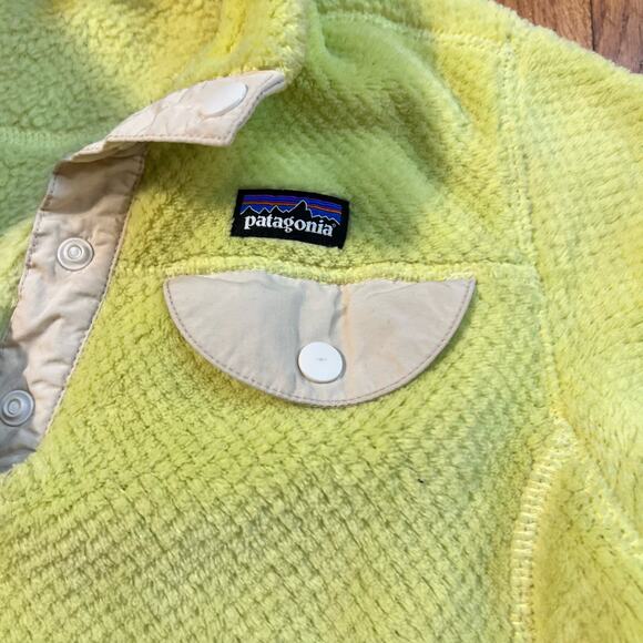 Patagonia Re Tool Snap T Fleece Pullover Girls 14 ? XL Yellow Sweatshirt ** - Picture 2 of 10